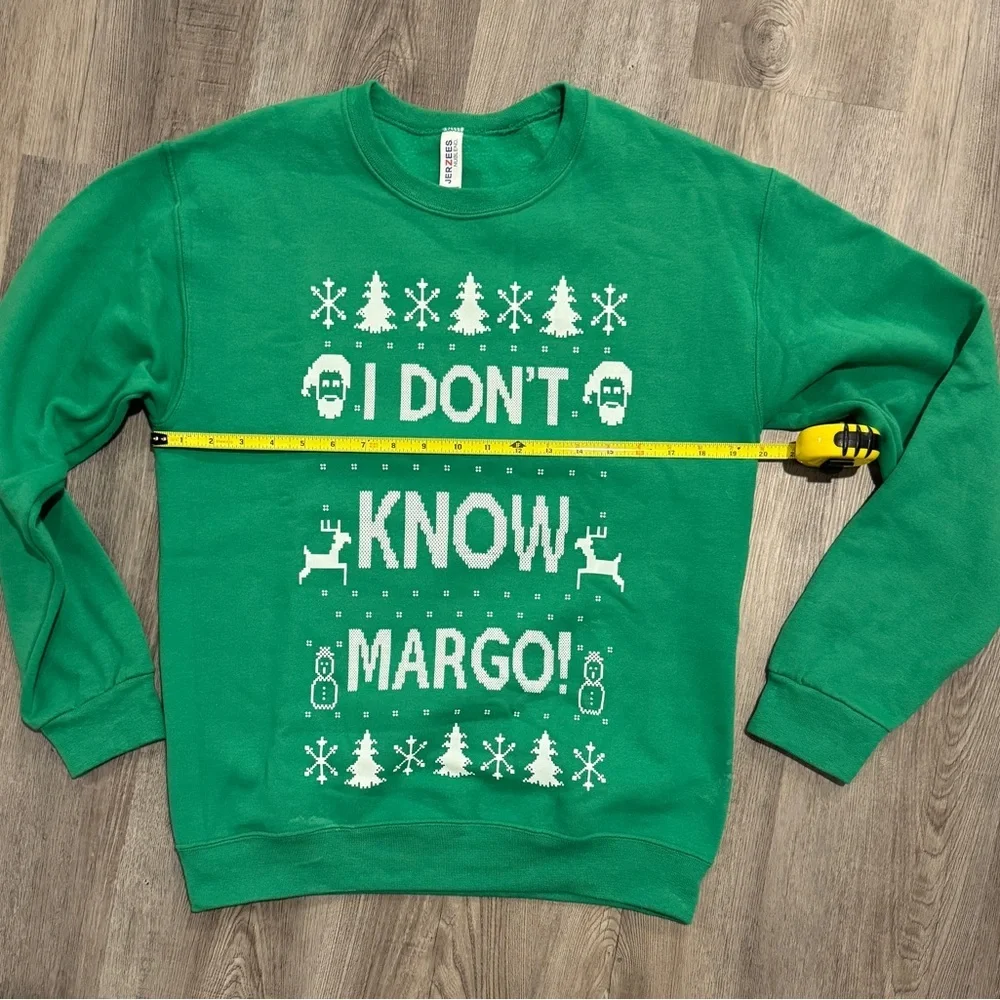 Jerzees Green Crewneck Holiday Sweater - Picture 4 of 5